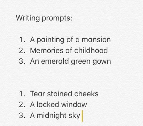 3 Things Writing Prompt, Creative Poetry Prompts, Three Word Writing Prompts, Writing Scene Prompts, Writing Inspo Pictures, Adventure Writing Prompts, Writing Prompts Pictures, Scene Prompts, Scene Writing Prompts