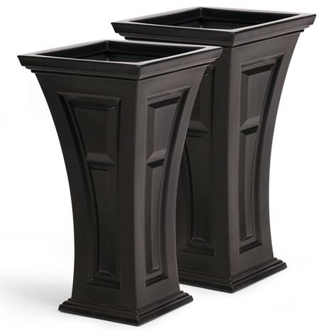 2-pack Heritage planter - Clark Deals Plastic Planter Boxes, Patio Planters, Decor Quotes, Tall Planters, Planter Design, Entrance Ways, Plastic Planters, Planter Pots Outdoor, Decor Wallpaper