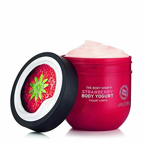 The Body Shop Strawberry, Body Shop Strawberry, Body Yogurt, Body Shop Skincare, Body Shop Body Butter, Organic Body Lotion, Bollinger Bands, Organic Perfume, Body Shop At Home