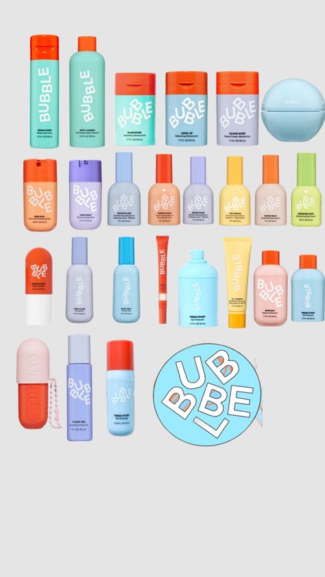 #skincare#bubble#preppy Bubble Brand, Skincare Bubble, Bubble Products, Bubble Skincare, Stitch 2, Bubbles, Packaging, Makeup, Christmas