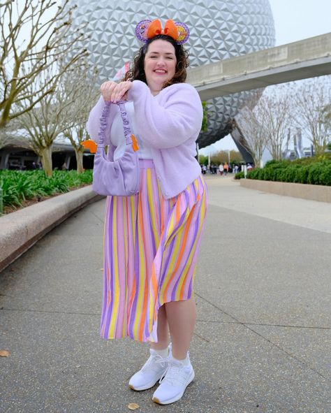 Figment Friday AND Disney Dragons day for the DisneyBound Challenge? You know I’ll be there!💜🌈🐉 Not me posting Festival of the Arts outfits 3 days into Flower and Garden! What can I say, with Figment as the mascot she’ll always be my favorite festival. Today is the first day of the DisneyBound Challenge! While I am not prepared at all this year (seems to be a common sentiment) I’m going to try to jump in here and there when I have something that fits the theme or a throwback bound I want to... Disney Festival Of The Arts Outfit, Disneybound Figment, Festival Of The Arts Epcot Outfit, Figment Disneybound, Epcot Disneybound, Disney Closet, Disneybounding Outfits, Epcot Outfit, Dapper Day Outfits