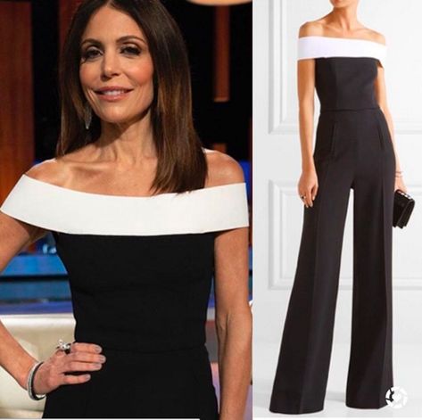 Bethenny Frankel's Black and White Jumpsuit on Shark Tank https://www.bigblondehair.com/bethenny-frankels-black-and-white-jumpsuit-on-shark-tank/ Black And White Jumpsuit, New York City Fashion, Real Housewives Of New York, Black White Jumpsuit, Bethenny Frankel, City Fashion, Bravo Tv, Housewives Of New York, Maternity Style