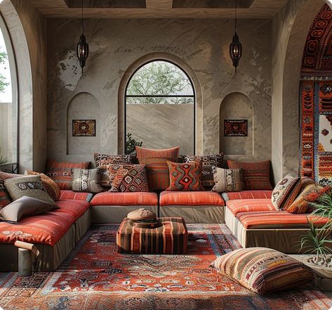 Turkish Living Room Modern, Turkish Room Aesthetic, Turkish Style Home, Turkish Home Decor Interiors, Turkish House Interior, Turkish Interior Design, Morocco Interior Design, Cultural Decor, Mediterranean House Designs