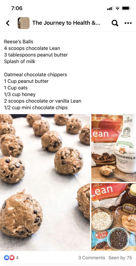 Plexus Lean Recipes, Plexus Recipes, Vanilla Whey Protein Recipes Shake, Whey Protein Cookie Recipe, Plexus Vanilla Lean Shake Recipes, Cookie Dough Protein Shake, Plexus Chocolate Lean Shake Recipes, Monster Cookie Herbalife Shake Recipe, Reese’s Protein Shake