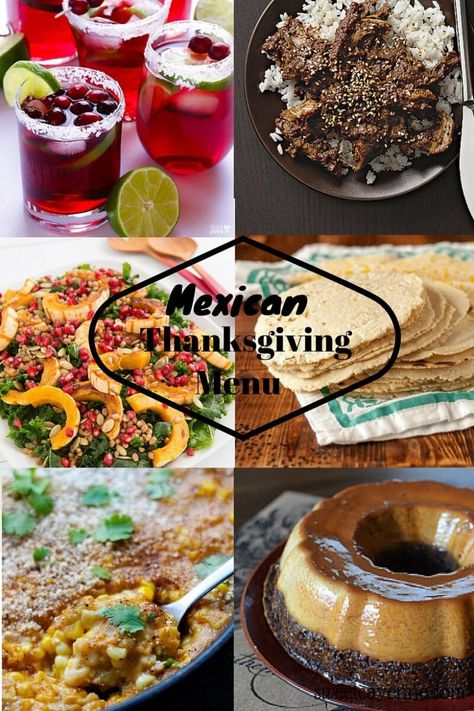 If you are up for a little fun experimentation and love Mexican food, this Thanksgiving menu is for you! The dishes are so good they may just become seasonal family favorites! #texmexmenu #mexicanmenu #mexicanthanksgiving Mexican Thanksgiving Dinner, Mexican Thanksgiving, Hispanic Dishes, Mexican Menu, Traditional Mexican Dishes, Traditional Thanksgiving Menu, Thanksgiving Dinner Recipes, Mexican Holiday, Holiday Dessert Recipes