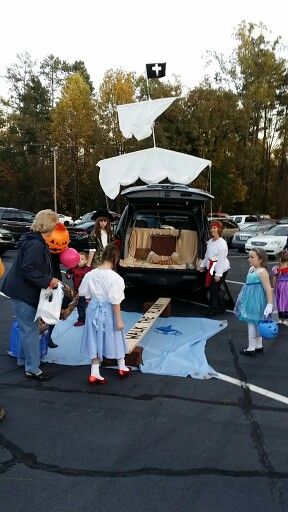 Trunk Or Treat Ideas Pirate Ship, The Goonies Trunk Or Treat, Trunk Or Treat Elementary School, Trunk Or Treat Peterpan, Trunk Or Treat Ideas For Cars Pirate, Pirate Trunk Or Treat Ideas For Trucks, Goonies Trunk Or Treat, Peter Pan Trunk Or Treat Ideas For Cars, Pirates Trunk Or Treat Ideas