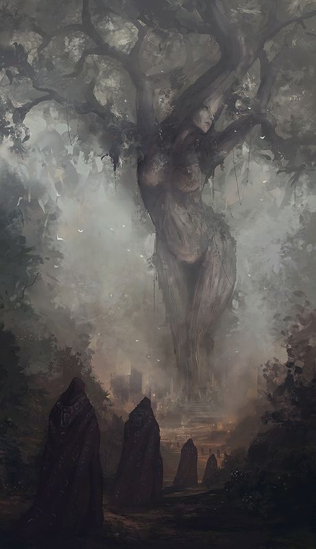 ArtStation - Prayers of mother nature, Jesse Keisala Nature Goddess, Tree Woman, Goddess Art, Belem, Gods And Goddesses, Tree Art, Fantasy World, Mother Earth, Mythical Creatures