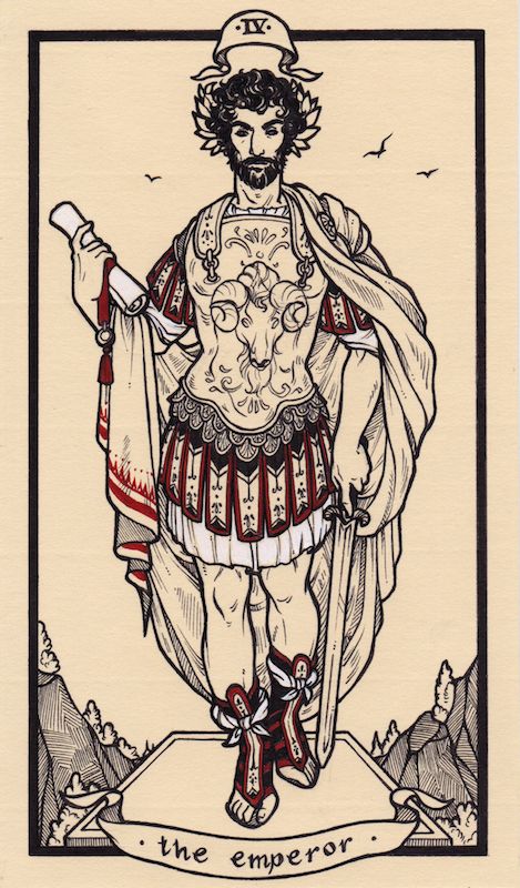 Arcana - IV The Emperor Fyodor Pavlov, The Emperor Tarot Card, Emperor Tarot Card, Emperor Tarot, The Emperor Tarot, Tarot Tattoo, Tarot Major Arcana, Tarot Cards Art, Tarot Card Meanings