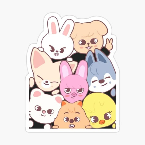 Compra mis diseños en productos de calidad. Apóyame en Redbubble #RBandME: https://www.redbubble.com/es/i/pegatina/Stray-kids-skzoo-de-MomosDrawing/96942033.EJUG5?asc=u Skzoo Stickers Printable, Skzoo Printable, Skzoo Drawing, Skzoo Sticker, Skzoo Icon, Cupcake Drawing, Stay Kids, Pop Stickers, Kids Fans