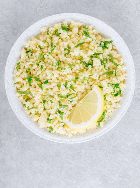 Low Cal Sides, Basil Quinoa, Chicken Lemon Quinoa Bowl, Lemon Pepper Quinoa, Coconut Lime Quinoa, Lemon Basil Quinoa, Quinoa Side Dish, Lemon Quinoa, Light Side Dishes