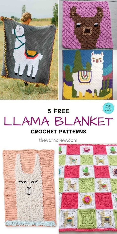 5 Free Llama Blanket Crochet Patterns you can crochet right now. Amazing Llama blankets curated by The Yarn Crew. #crochetblankets #crochetafghans #crochetstitches #crochetpatterns #freecrochetpatterns #crochetforbaby #crochetprojects #stitchesforblankets Blanket Crochet Pattern Free, Crochet Borders For Blankets, Sky Reference, C2c Patterns, Crochet Blanket Border, Blanket Stitches, C2c Blanket, C2c Crochet Blanket, Make And Do Crew