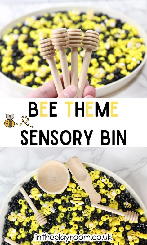 Sensory Bin For Preschoolers, Bumble Bee Craft, Bees And Honey, Tactile Activities, Insects Preschool, Insect Activities, Insect Crafts, Sensory Art, Papercraft Printable