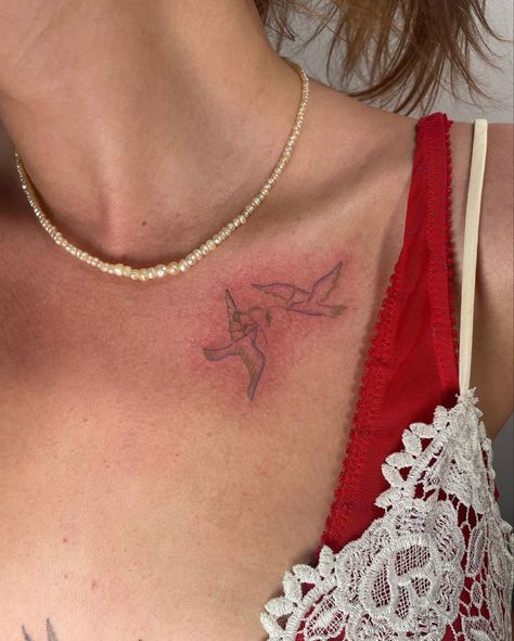 Aesthetic Dove Tattoo, Dove Shoulder Tattoos For Women, Pair Of Doves Tattoo, Dove Shoulder Tattoo, Two Dove Tattoo, Two Doves Tattoo, Doves Tattoo, Pair Tattoos, Front Shoulder Tattoos