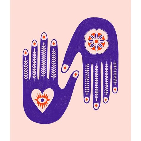 Nichola Robinson on Instagram: “My Hamsa hand print now comes in blue & orange! 🖐🏻 Available now from my Etsy shop. . . . . Sent via @planoly #planoly #hamsahand #hamsa…” Hansa Hand, Hamsa Illustration, Hamsa Hand Art, Garden Mural, Yoga Illustration, Steam Punk Jewelry, Hand Of Fatima, Skin Art, Hamsa Hand