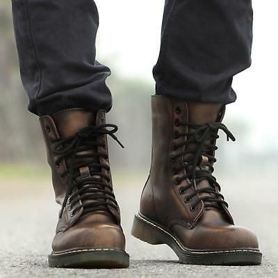 Find many great new & used options and get the best deals for Mens Leather Military Combat Retro Lace Up Retro Motorcycle Ankle Boots Shoes SZ at the best online prices at eBay! Free shipping for many products! Going Out Boots, Survival Apocalypse, Jason Kolchek, Morgan Core, Autumn Town, Laceup Boots, Dark Fits, Lace Up Leather Boots, Brown Boots Outfit