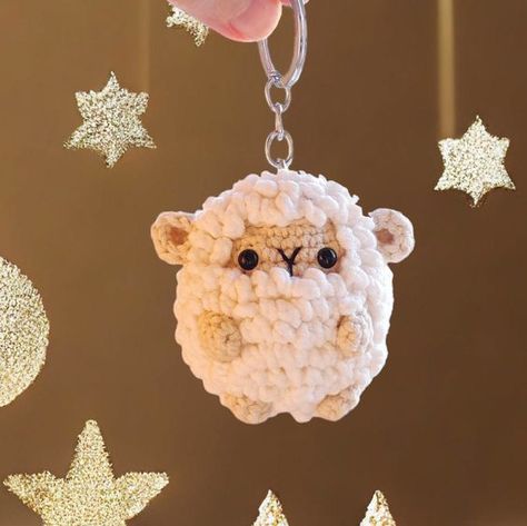 Cute Plush Keychain Sheep Keyring, Pom Pom Sheep Toy Plush, Lamb Easter Figurine Sheep Ornament, Easter Decor Desk Accessory, Sheep Keychain Crochet toys ideas #crochettoysideas #crochet #crochettoy #crochetpattern #crochetpatterns 2.315 Crochet Sheep Plush, Key Chain Cute, Crochet Gifts For College Students, Car Keychain Crochet, Christmas Amigurumi Ornaments, Crochet Sheep Keychain, Christmas Toys Handmade, Cute Amigurumi Keychain, Cool Crochet Gifts