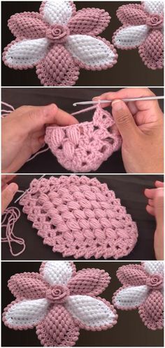 Big Flower Crochet Pattern, Tapetes A Crochet, Crochet Easy Patterns, Big Roses, Crochet Blanket Tutorial, Crochet Rose Pattern, Crochet Leaf Patterns, Crochet Blanket Pattern Easy, Easy Crochet Blanket