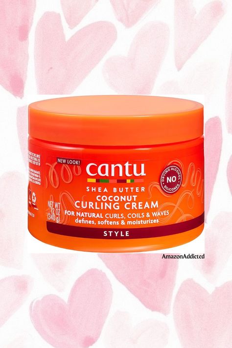 A jar of Cantu Coconut Curling Cream, featuring a tropical-themed label with coconuts and a vibrant color scheme. The jar is set against a clean, white background, highlighting its inviting design. This curling cream is well-known for its hydrating and curl-defining properties, making it an excellent choice for maintaining and enhancing natural curls with a touch of coconut goodness. Love Your Curls, Cantu Coconut Curling Cream, Cantu Curls, Curling Cream, Curl Cream, Curl Pattern, Bouncy Curls, Natural Curls, Love Your