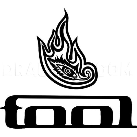 How To Draw Tool, Tool Logo, Step by Step, Drawing Guide, by Dawn | dragoart.com Tool Band Logo, Logo Step By Step, Tool Band Art, Q Logo, Tool Tattoo, Tool Logo, Rock Band Logos, Draw Logo, Black Metal Art