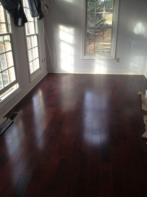 Red Mahogany Floors, Mahogany Floors, Mahogany Flooring, Living Room Wood Floor, Beautiful Flooring, Hardwood Floors Dark, Modern Kids Room, Room Of One's Own, Dark Mahogany