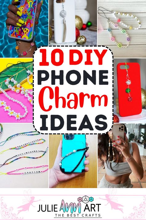 Making Phone Charms, Cell Phone Charms Diy, Phone Keychain Diy, Diy Phone Charm Ideas, How To Make A Phone Charm, How To Make Phone Charms, Diy Phone Accessories, Phone Charms Diy, Phone Charm Ideas