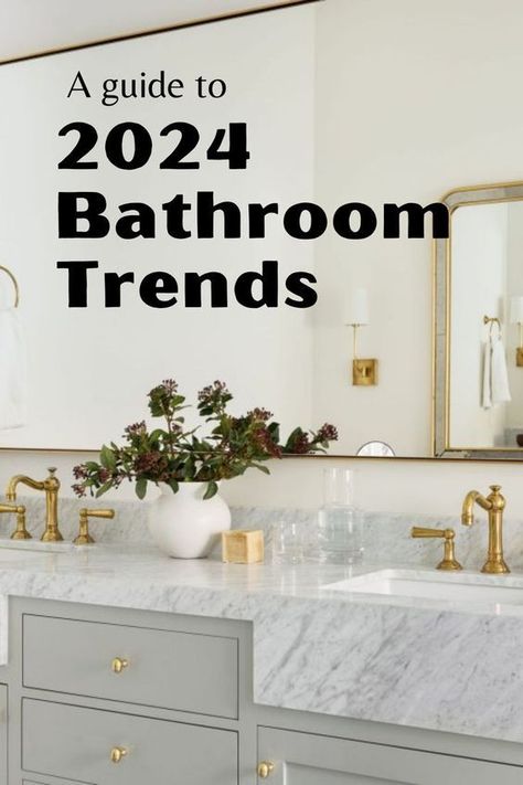 Step into the future with the hottest bathroom trends for 2024! This year’s trends are set to transform your bathroom interior into a stylish and functional sanctuary. Mcgee Bathroom, Studio Mcgee Bathroom, Latest Bathroom Trends, Bath Trends, Remodeling Trends, Bathroom Aesthetics, Paint Trends, Bathroom Vanity Designs, Powder Room Makeover