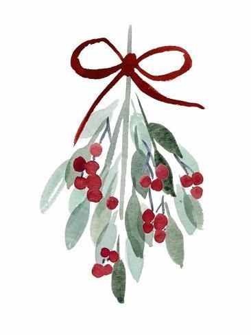 size: 12x9in Art Print: Come Across II by Melissa Wang : Christmas Card Art, Watercolor Projects, Watercolor Christmas Cards, Art Carte, Watercolor Ideas, Christmas Drawing, Watercolor Drawing, Christmas Paintings, Holiday Projects