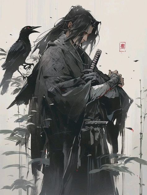 Guerriero Samurai, Ronin Samurai, Japanese Art Samurai, Warrior Concept Art, Samurai Wallpaper, Samurai Anime, Samurai Artwork, Anime Show, 다크 판타지