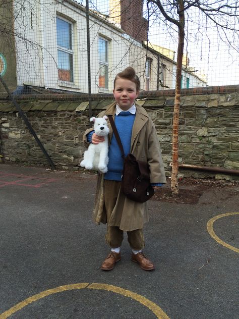 Tintin - World book day costume Boys World Book Day Ideas, World Book Day Costumes Boys, Tintin Costume, World Book Day Outfits, Diy Costumes For Boys, World Book Day Costume, World Book Day Ideas, Quick Costumes, Prospect House