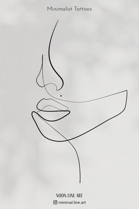 One Line Face Drawing Tattoo Design #tattoo #art #outline #template #portfolio #idea #neck #minimalist #inspiration Top Of Spine Tattoo, Fine Line Face Tattoo, Face Drawing Tattoo, One Line Face Drawing, Line Art Tattoo Design, Line Face Drawing, Drawing Tattoo Design, One Line Illustration, Elegance Tattoo