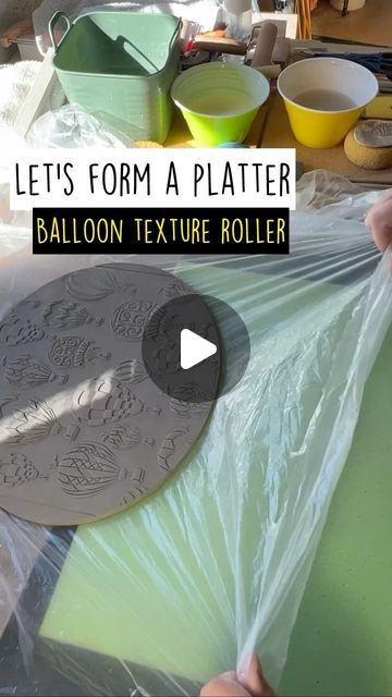 Pottery Forms Shape, Pottery Platters, Wooden Rolling Pin, Pottery Inspo, Pottery Platter, Pottery Form, Pottery Videos, Ceramic Platters, Functional Pottery