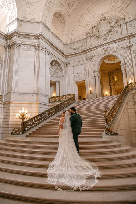 San Francisco City Hall, San Francisco, Ca. Rocio Rivera Photography San Francisco Wedding City Hall, Sf City Hall Wedding Photography, Sf City Hall Elopement, City Hall Wedding Photography, City Hall Wedding Photos, Sf City Hall Wedding, Wedding Foto, Courthouse Wedding Photos, Wedding Dress Photography