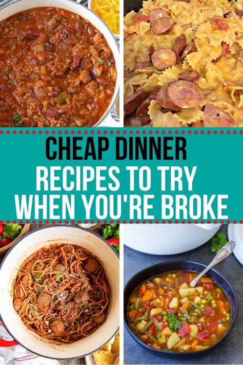 Cheap Meals On A Budget! Are you on a tight budget and looking for cheap meals then these recipes are great for you. With these recipes you can create a cheap meal prep that is perfect for the entire family. You'll find different recipes that are healthy and budget-friendly. Cheap Meals On A Budget, Cheap Meal Prep, Cheap Dinner Ideas, Meals On A Budget, Budget Friendly Dinner, Cheap Meal, Cheap Easy Meals, Easy Budget, Dinner On A Budget