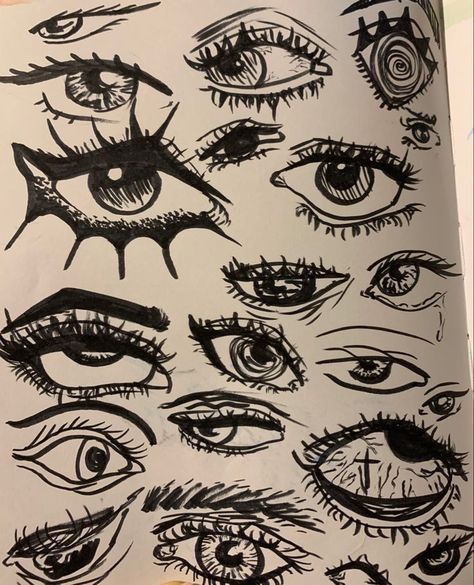 Grunge Eye Drawing, Iphone Wallpaper Edgy, Edgy Art Style, Wallpaper Edgy, Drawing Cool, Edgy Art, Eye Drawings, 2022 Aesthetic, 2022 Art