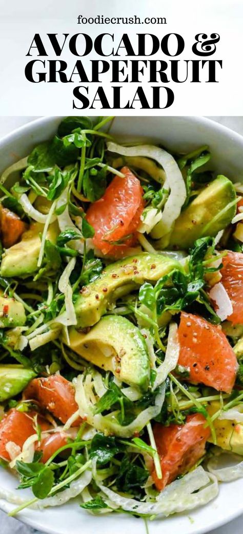 Spinach And Grapefruit Salad, Grapefruit Avocado Salad Recipes, Grapefruit And Avocado Salad, Fennel Grapefruit Salad, Salad Grapefruit, Fennel And Grapefruit Salad, Citrus Avocado Salad, Grapefruit Salad Dressing, Recipes With Grapefruit