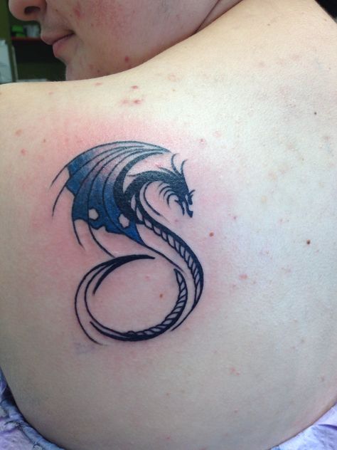 My Saphira tattoo. Eragon Saphira Tattoo, Saphira Dragon, Eragon Saphira, Dragon Tattoo Images, Illustration Tattoo, Name Tattoo, Name Tattoos, Dragon Tattoo, Tattoo Images