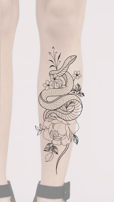 Cobra Tattoo, Armband Tattoo Design, Special Tattoos, Snake Tattoo Design, Leo Tattoos, Floral Tattoo Sleeve, Floral Tattoo Design, Tattoo Design Book, Cute Tattoos For Women