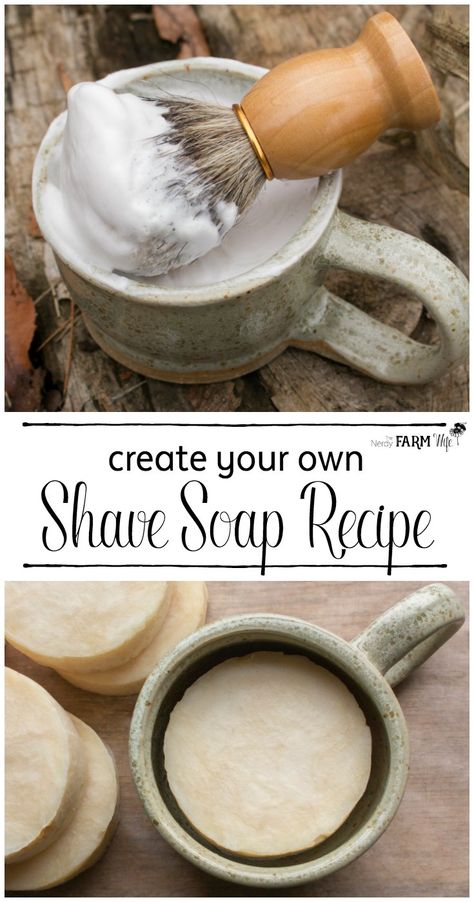 Shaving Soap Recipe, Shave Soap Recipe, Savon Diy, Soap Making Recipes, Soap Recipe, Homemade Soap Recipes, Homemade Bath Products, Shaving Soap, Lotion Bars