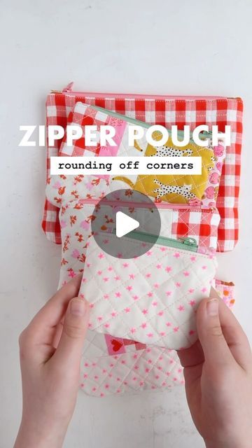 Laura - Sewing Made Easy on Instagram: "How I round off the corners of my Zipper Pouch 👇🏻🌸🌱❤️  Super easy yet so cute (and worth the extra step).  Ok. So here we go 🛠️🛠️🛠️  👉🏻 assemble your zipper pouch as usual 👉🏻 draw rounded edges + trace with your machine 👉🏻 trim edges, turn + done  I am using washi tape but you can also use a glass or any round object. Make sure to secure the rounded seams by backstitching and the start and end and you’re golden ❤️  🎬 watch FREE video tutorial  📝 pattern for all the details/ sizes   Super Easy Bag 👉🏻 Beginner friendly (level)  #sewingpattern #sewingproject #zipperpouch #bagmaking #sewingforkids" Round Pouch, Easy Bag, Golden Watch, Round Off, Simple Bags, Sewing For Kids, The Start, Washi Tape, Video Tutorial