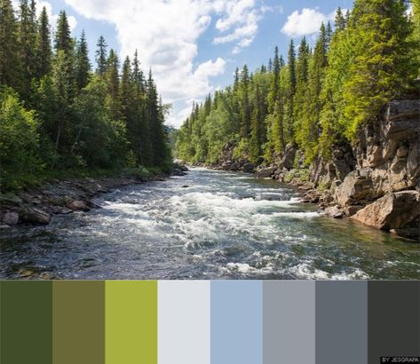 River Colour Palette, Woodland Textiles, Surf Ireland, River Color Palette, Coloring Combinations, Monster Inspiration, Paint Palettes, Color Board, Nature Color Palette