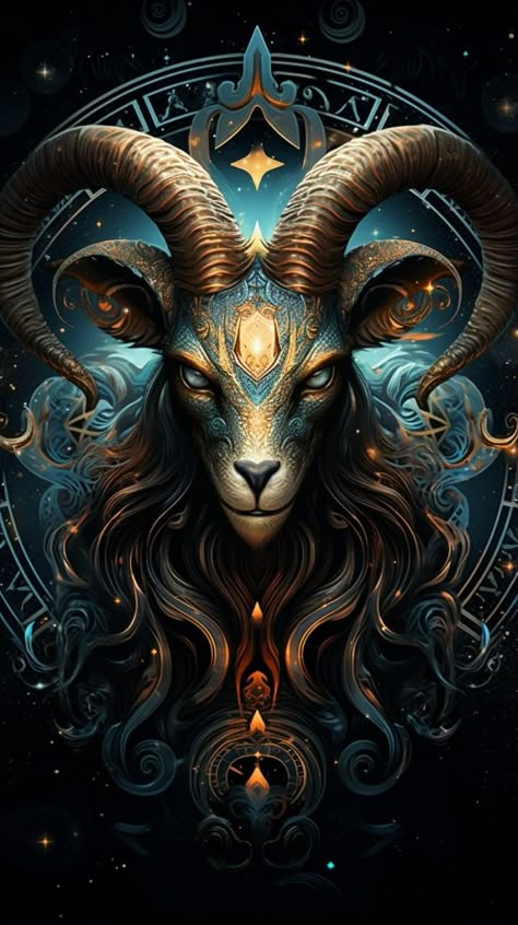 Capricorn Animal, Capricorn Wallpaper, Capricorn Images, Aries Wallpaper, Capricorn Aesthetic, Capricorn Art, Capricorn Goat, Magical Sky, Aries Art