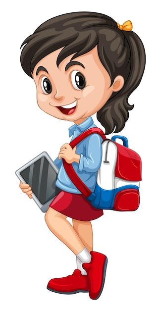 Cute happy smiling child isolated on whi... | Free Vector #Freepik #freevector #primary #student-cartoon #school-kids #pupil School Going Students Images, Student Cartoon Image, Kids Cartoon Drawings, School Images Clip Art, School Cartoon Images, Cartoon Kids Drawing, School Students Images, School Kids Cartoon, Clip Art School Kids