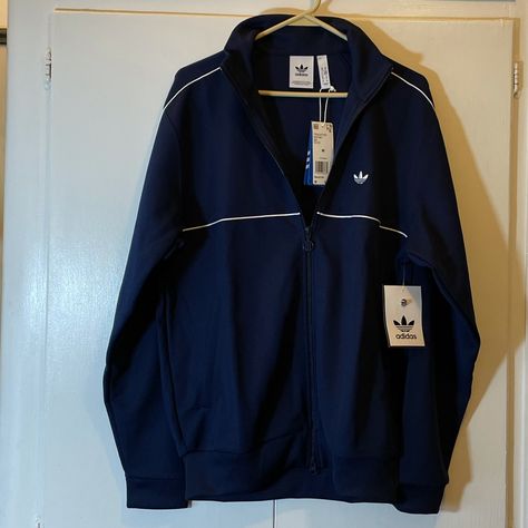 Condition Is New With Tags Various Sizes Track Top Outfits, Adidas Winter Jacket, Adidas Clothes, Adidas Retro, Blue Clothing, Indigo Color, Adidas Zip Up, Adidas Tracksuit, Mens Black Jacket