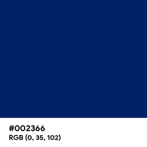 Royal Blue (Traditional) color hex code is #002366 Royal Blue Color Code, Blue Hex Code, Blue Pallets, Traditional Color Palette, Split Complementary Colors, Rgb Color Wheel, Rainbow Palette, Blue Palette, Hex Color Codes