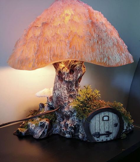 This Large, Weird Mushroom House Lamp From The '70s Is One Of My Favorite Second Hand Finds. House Lamp, Deco Nature, Mushroom House, Have Inspiration, Mushroom Decor, Mushroom Lamp, Mushroom Art, Fairy Houses, Thrift Stores