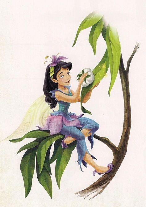 Magnolia is a Leaf-talent fairy who appears in the games and books. Her bio states: "Leaf fairy Magnolia likes Autumn most of all, when her talents for painting leaves are put to the best use. She is always mixing different berry-paint to find the perfect shades of red and orange for the season. She likes all colors of leaves, however, and will happily exchange things for them." In Welcome to Pixie Hollow (2012), an illustration of Magnolia is available. In Tinker Bell (game) (2008), Magnolia gi Fairy Magnolia, Disney Faries, Leaf Fairy, Disney Fairies Pixie Hollow, Images Noêl Vintages, Painting Leaves, Louisiana Swamp, Tinkerbell And Friends, Tinkerbell Fairies