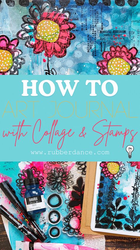 Dive into the world of art journaling with our beginner-friendly video tutorial! Discover how to transform colorful papers and stamps into a whimsical mixed media art journal page. Perfect for creative exploration, this step-by-step guide will show you how to use collage fodder effectively. Pin now to start your art journaling adventure! Collage Magazine, Collage Fodder, Journal Tutorials, Mixed Media Art Journal, Whimsical Art Journal, Bold Flowers, Watercolor Art Journal, Art Journal Tutorial, Journal Collage