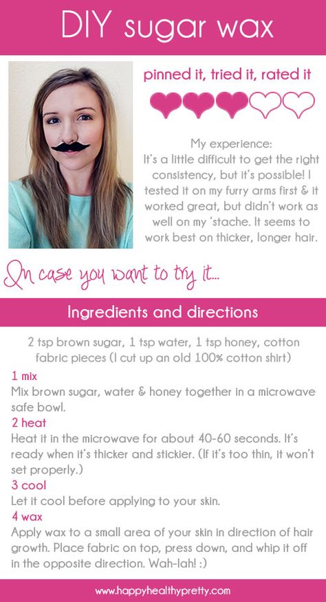 DIY sugar wax... Ok, I'm doing this wednesday evening when I'm done with clinicals and letting it cool while studying! Just in time for Valentine's day! Honey Waxing, Diy Sugar Wax, Best Permanent Hair Removal, Wax Recipe, Sugar Wax Diy, Hair Removal Diy, Sugar Waxing, Hair Removal Permanent, Body Hair Removal