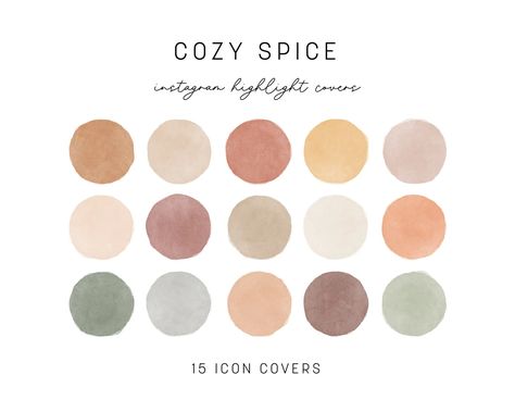 Cozy Instagram Highlight Covers Watercolor IG Story Icons Aesthetic Neutral Highlight Buttons - Etsy UK Cozy Colour Scheme, Icons Aesthetic Neutral, Watercolor Instagram Highlight Covers, Home Decor Colour, Procreate Palettes, Procreate Color Palette, Hex Color Palette, Aesthetic Neutral, House Color Palettes