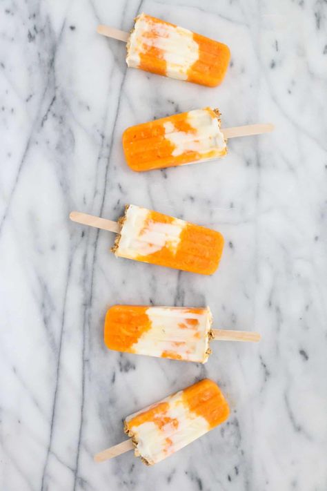 Make Your Own Healthy Mandarin Orange Cream Popsicles - A Beautiful Mess Leftover Mandarin Oranges, Mandarin Recipes, Orange Cream Popsicles, Fruit Desserts Healthy, Orange Popsicles, Mandarine Recipes, Fruity Popsicles, Cozy Recipes, Healthy Fruit Desserts